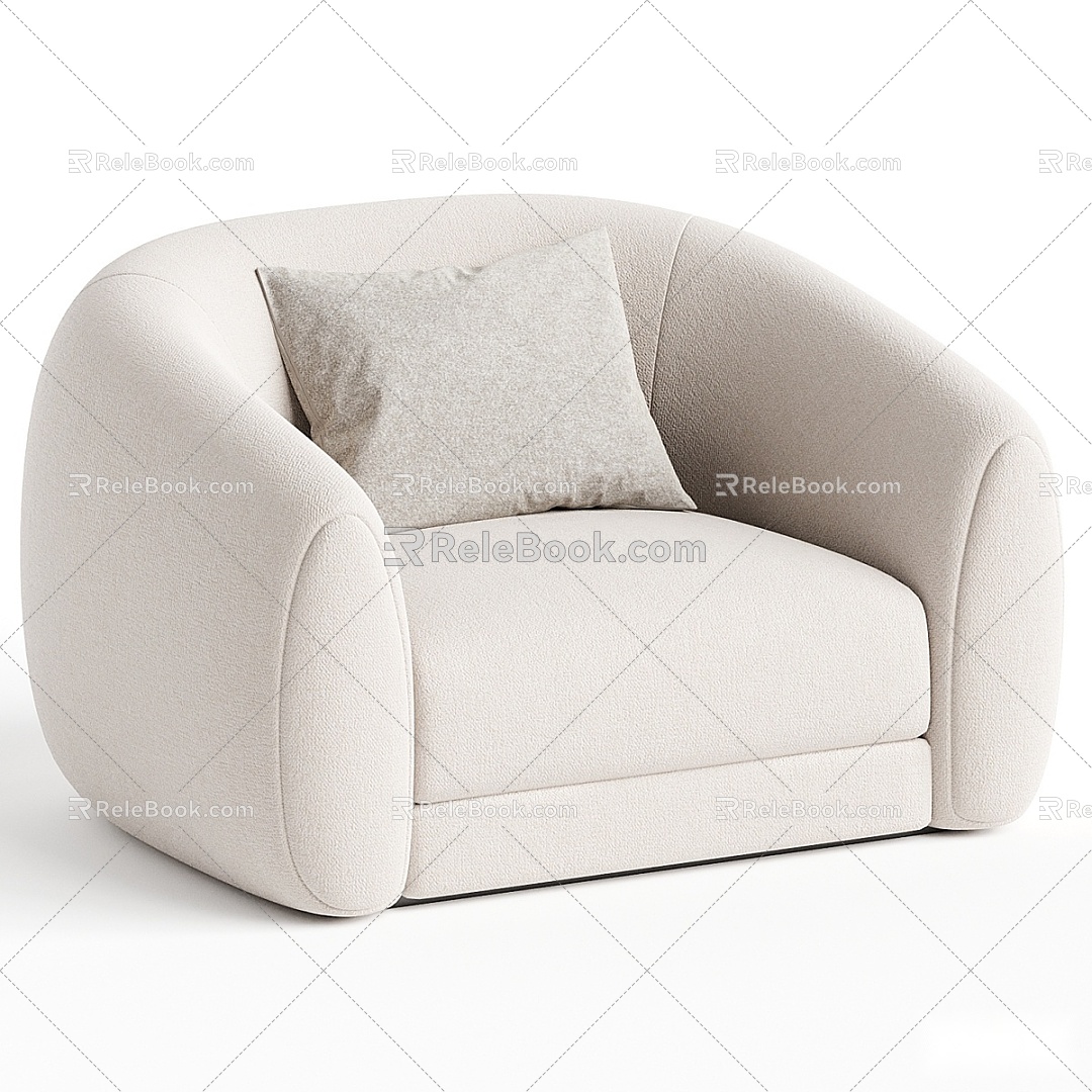 modern single sofa sofa leisure sofa 3d model