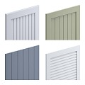 Modern louver door panel 3d model