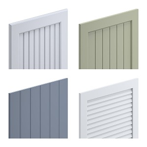 Modern louver door panel 3d model