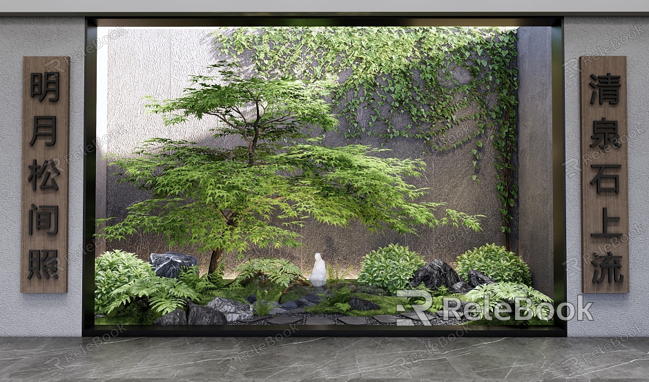 New Chinese style landscape sketch interior landscape model