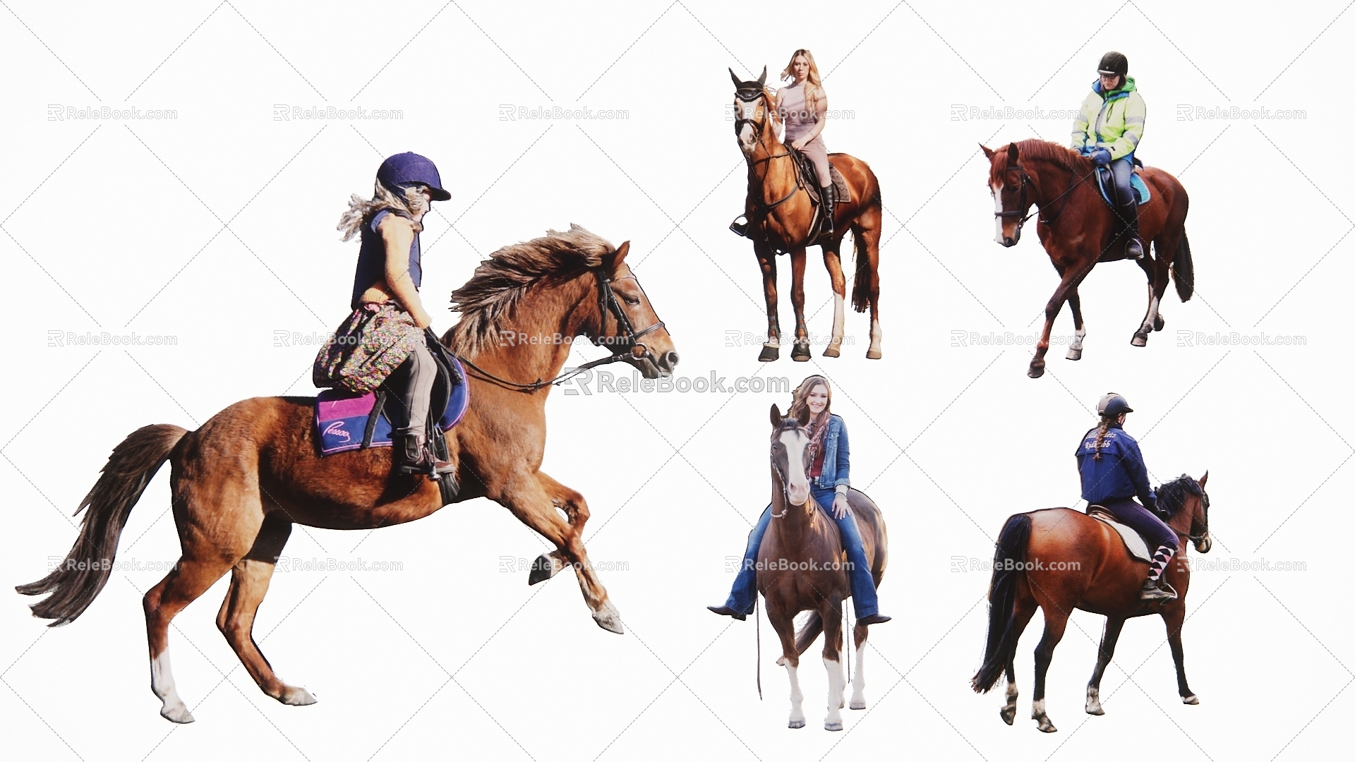 2D Horse Racing Figure 3d model