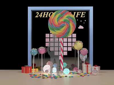 Modern Meichen Candy 3d model