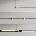 Modern Linear Pendant Lights With Sleek Metal Frame And Black Brown Finish Design