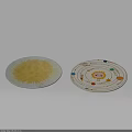Colorful Round Rugs with Sun Pattern and Solar System Planets Illustration