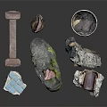 Handmade Natural Stone Crafts With Irregular Shapes Colorful Coating And Pottery Bowl