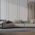 Modern three-seat sofa 3d model