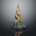 Modern Trophy Claw Trophy Champion Trophy Gold Cup 3d model