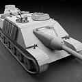 Detailed Military Tank With Camouflage Pattern Turret Tracks And Gun Barrel 3d model