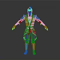 Red Decorative Warrior Armor With Intricate Patterns And Detailed Full Body Design