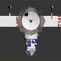 Advanced Satellite Communication Equipment with Solar Panels Antenna and TM Markings