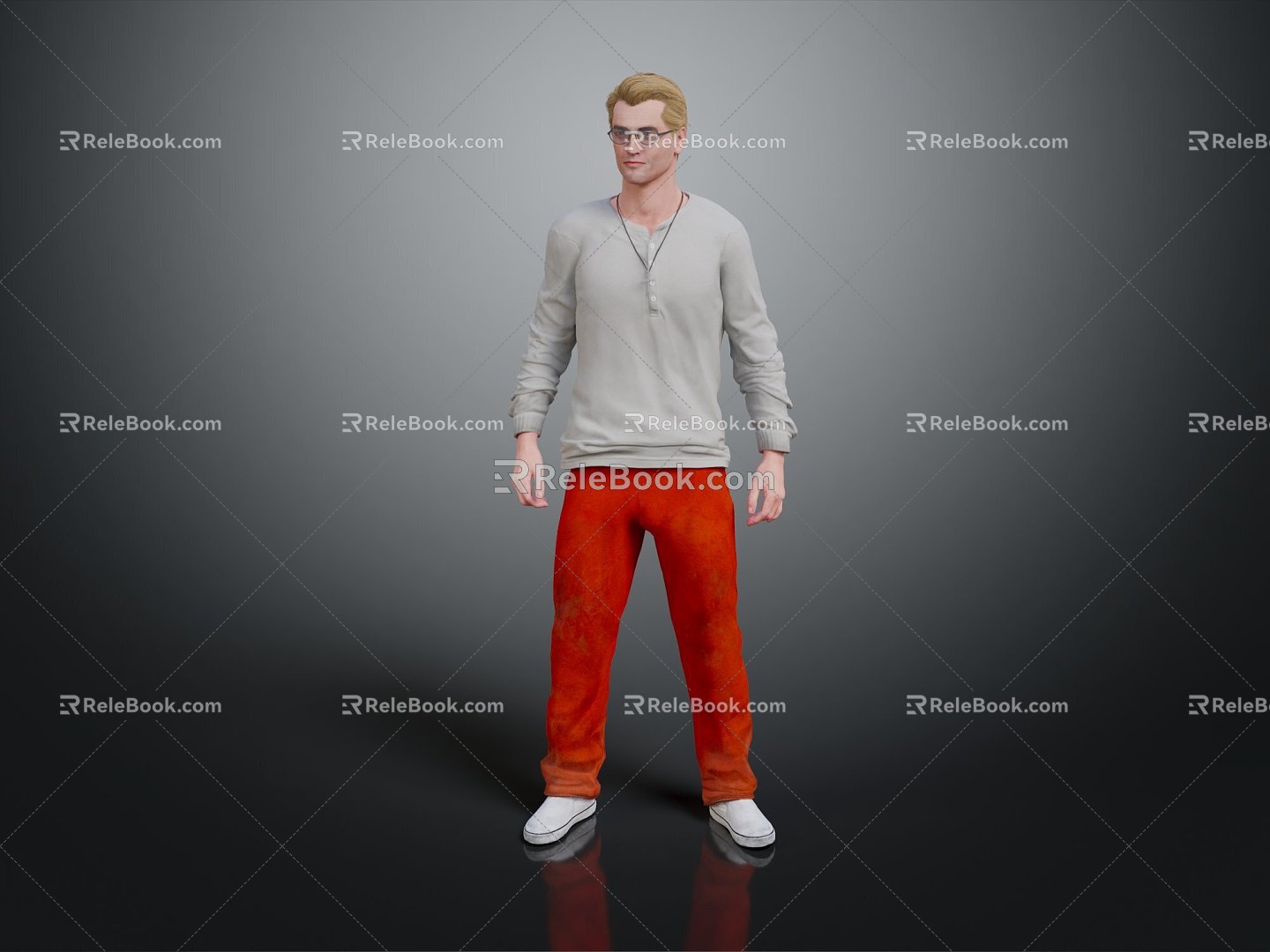 Modern game character men men handsome men young men 3d model