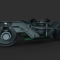Train Wheel Set Mechanical Structure With Suspension Components And Engineering Design 3d model