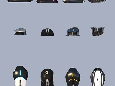Stylish Daily Living Products With Various Modern Designs And Unique Shapes 3d model