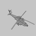 Military Helicopter Game And Film Character With Detailed Weapon System And Realistic Design