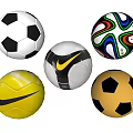 Sports Equipment Collection Of Various Design Soccer Balls With Nike Logo And Colorful Patterns
