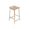 Light Wood Modern Bar Stool With Four Legs And Simple Design Structure