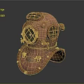 Vintage Copper Diving Helmet With Classic Design For Home Decor Use