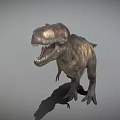 Realistic Tyrannosaurus Rex Dinosaur 3D Model With Open Mouth Design