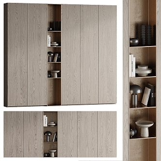 Modern Bookcase Decorative Cabinet 3d model