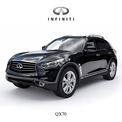 Black INFINITI SUV Exterior Design With Sleek Body And Alloy Wheels 3d model