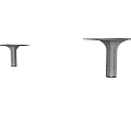 Contemporary Curved Metal Pillars With Hollowed Out Details And Elegant Arch Structure