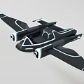 Futuristic Black Sci Fi Aircraft With Sleek Wings And Twin Engines