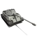 Military Tank 3D Model With Heavy Armor Long Barrel And Metal Tracks