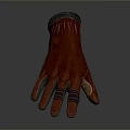 Red Glove With Textured Surface And Adjustable Straps For Daily Use And Comfort