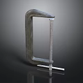 Metal C Clamp Tool With Screw Rod And Handle For Workshop Use