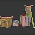 Natural Wooden Furniture Collection With Storage Units Shelves And Cushioned Bench