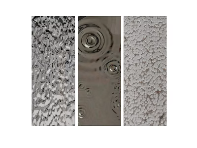 Modern wall plate metal wire drawing stainless steel water corrugated stainless steel rust plate 3d model