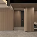 Modern Luxury Living Dining Room Interior With Wooden Walls Sofa And Textured Rug