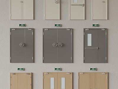 Fire Door Fire Door Emergency Door 3d model