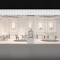 Elegant Jewelry Store Interior With Modern Display Cases And Jewelry Showcases