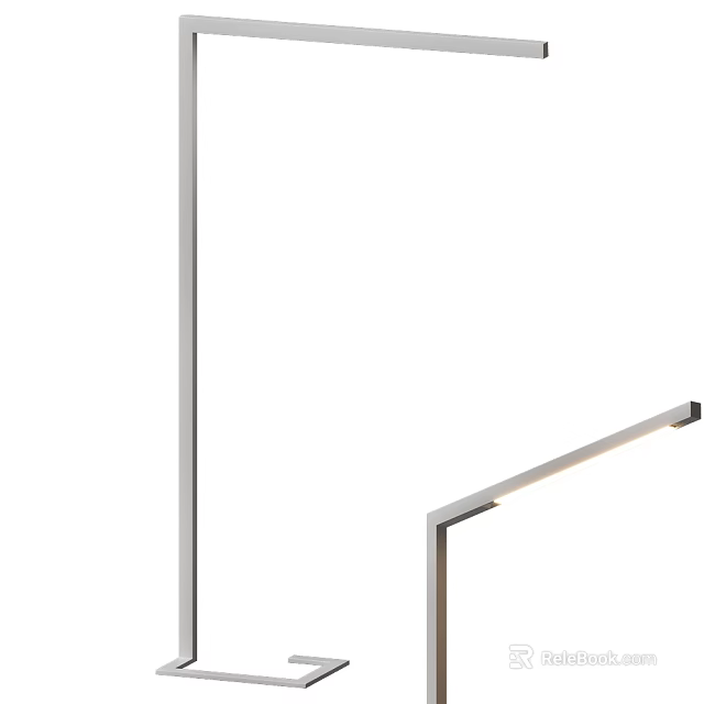 Modern Minimalist Floor Lamp With Adjustable Metal Arm For Living Room Decor 3d model 