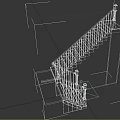 Modern Staircase Design With Red Wall Wooden Steps And Metal Railings