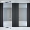 Stylish Shower Room With Gold Frame And Storage Racks In Gold Bronze Silver Gray