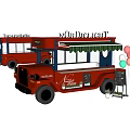 Red Food Truck With Service Window Balloons And NordicLight Signage