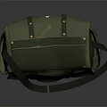 Green First Aid Bag With White Cross And Shoulder Strap Design
