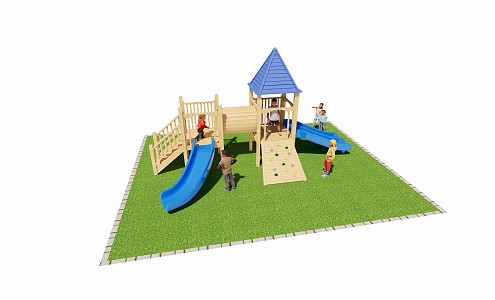 Modern slide children'slide 3d model