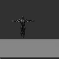 Venom Game Movie Character With Black Appearance White Spider Symbol And Muscular Build Arms Outstretched
