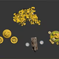 Decorative Ornament Set With Yellow Leaf Plants Vases Lanterns Candles And Pumpkin Decor