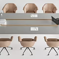 Modern Conference Table Office Table and Chair Negotiation Table and Chair 3d model