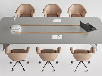 Modern Conference Table Office Table and Chair Negotiation Table and Chair 3d model