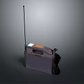Portable Device With Antenna Display Screen And Control Panel In Dark Casing