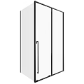 Modern Shower Sauna Enclosure With Glass Door And Black Frame Design