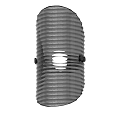 Modern Gray Pleated Wall Sconce with Soft Light and Black Fixtures for Interior Decor