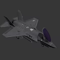 Gray Military Fighter Jet With Open Canopy And Visible Landing Gear Emblems