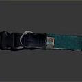 Durable Teal And Navy Blue Pet Collar With Secure Metal Buckle
