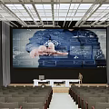 Modern Classroom School Ladder Classroom Multi-function Classroom Large Classroom Multimedia Classroom 3d model